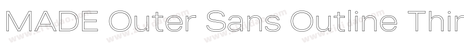 MADE Outer Sans Outline Thin PERSONAL USE字体转换